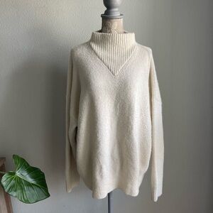 Madewell Cream Mockneck Sweater